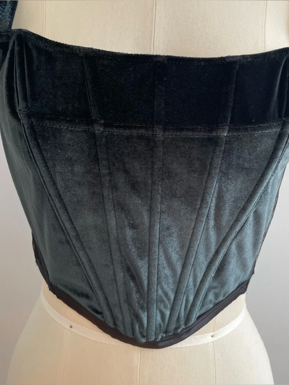 Victorias Secret Dream Angels Velvet Corset Top- Black- Size Medium- DD